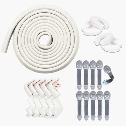 Kids Station Baby Proofing Kit – Edge Guards, Corner Guards, Door Stopper & Safety Locks