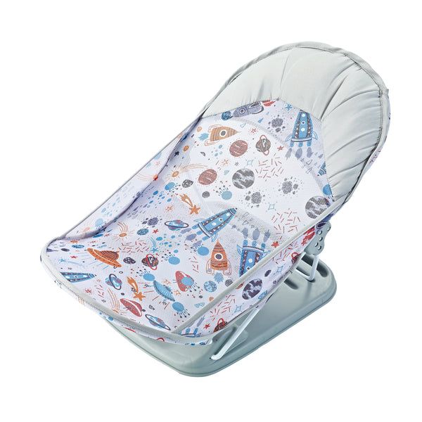 Kids Station Printed Baby Bather – Soft, Foldable & Supportive Bath Seat for New-borns