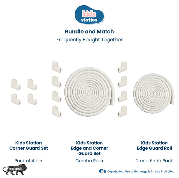 Kids Station™ Made in India U-Shape, Off-White, 5 Meters Edge Guard