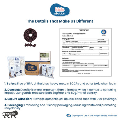 U-Shape Edge Guard Combo – Foam Strip + Corner Protectors for Baby Safety