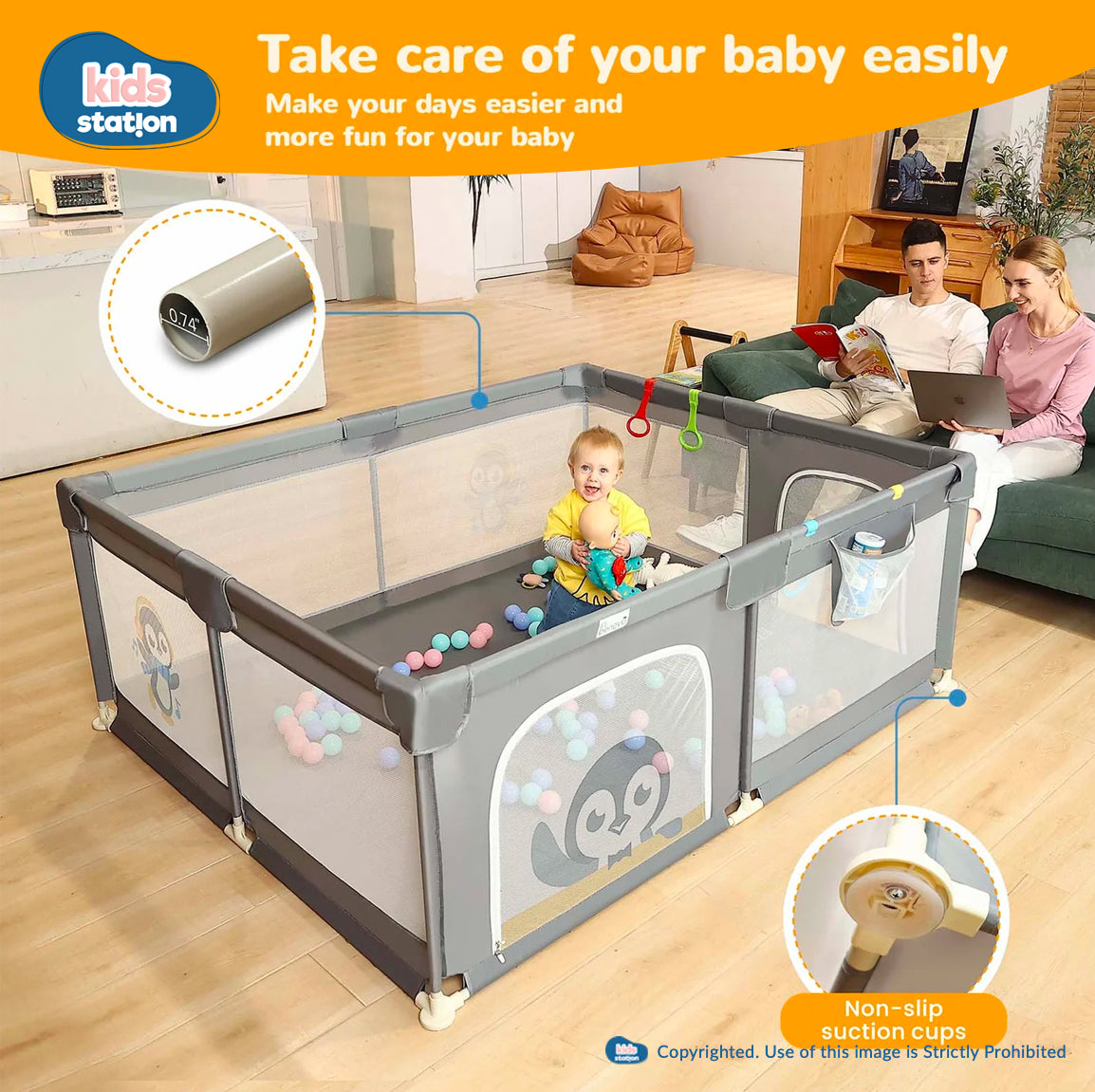 Playpen for Indoor & Outdoor Use for Babies