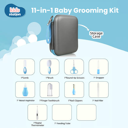 11-in-1 Baby Grooming Kit with EVA Case