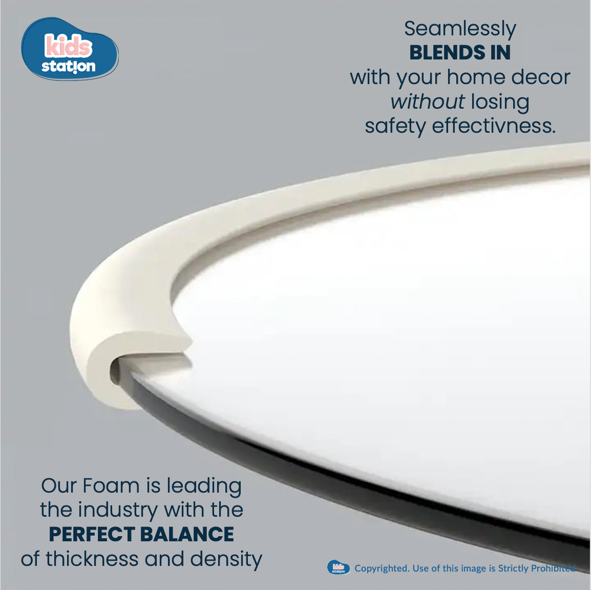 U-Shape Edge Guard Combo – Foam Strip + Corner Protectors for Baby Safety