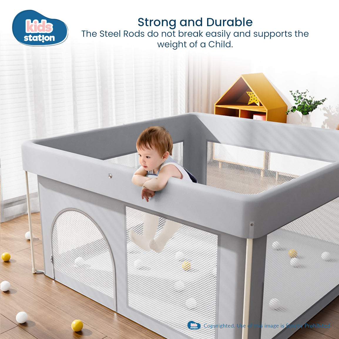 Kids Station Baby Playpen – Spacious, Safe Easy to Set Up