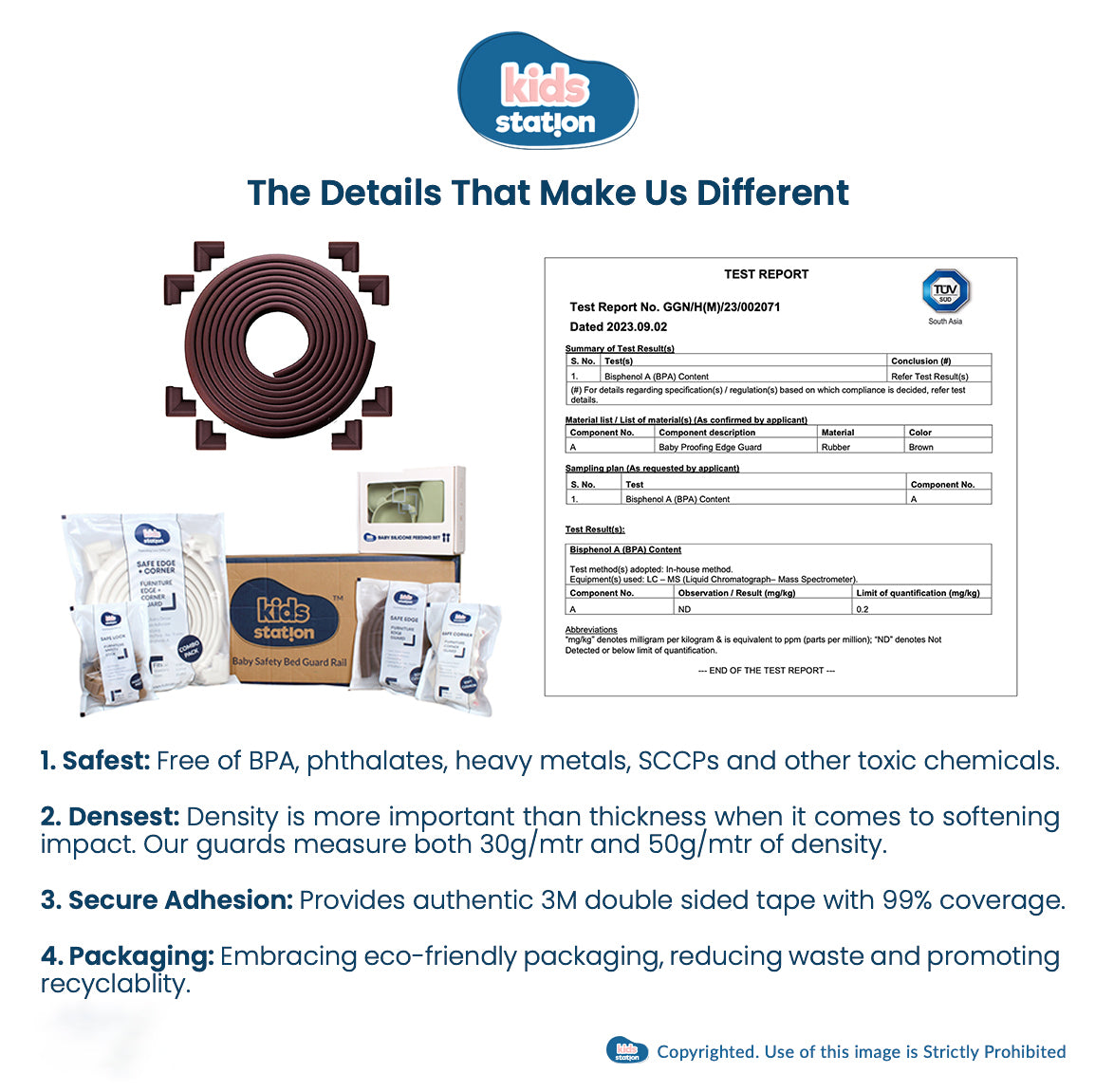 Kids Station Baby Proofing Kit – Edge Guards, Corner Guards, Door Stopper & Safety Locks