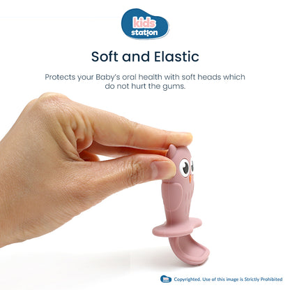 Cute Hooty the Owl Design Silicone Feeding Set