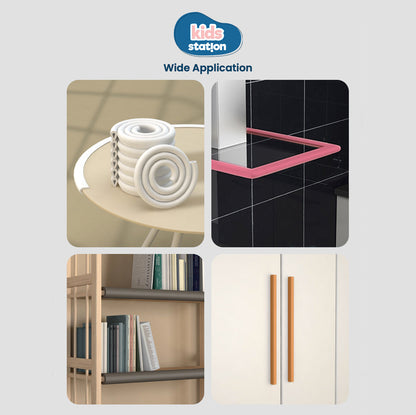 U-Shape Edge Guard Combo – Foam Strip + Corner Protectors for Baby Safety