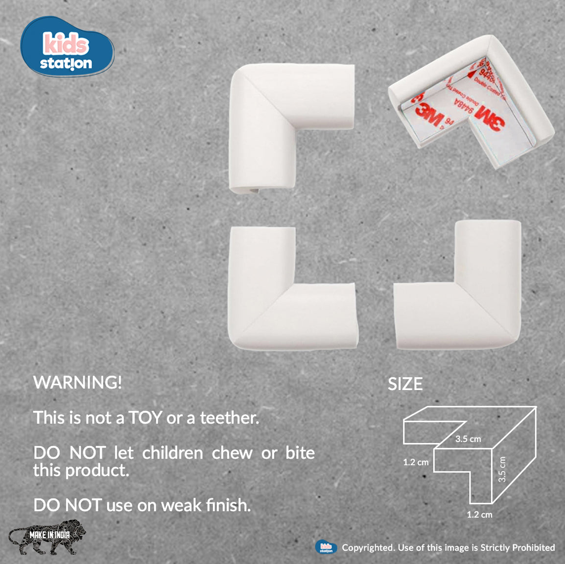 Kids Station L-Shape NBR Corner Guards for Baby Safety