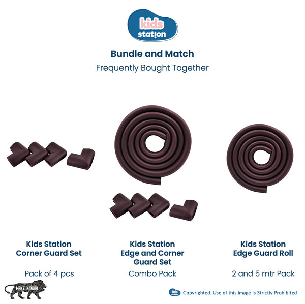 Kids Station™ Made in India U-Shape, Brown, 2mt+4pcs Combo Pack