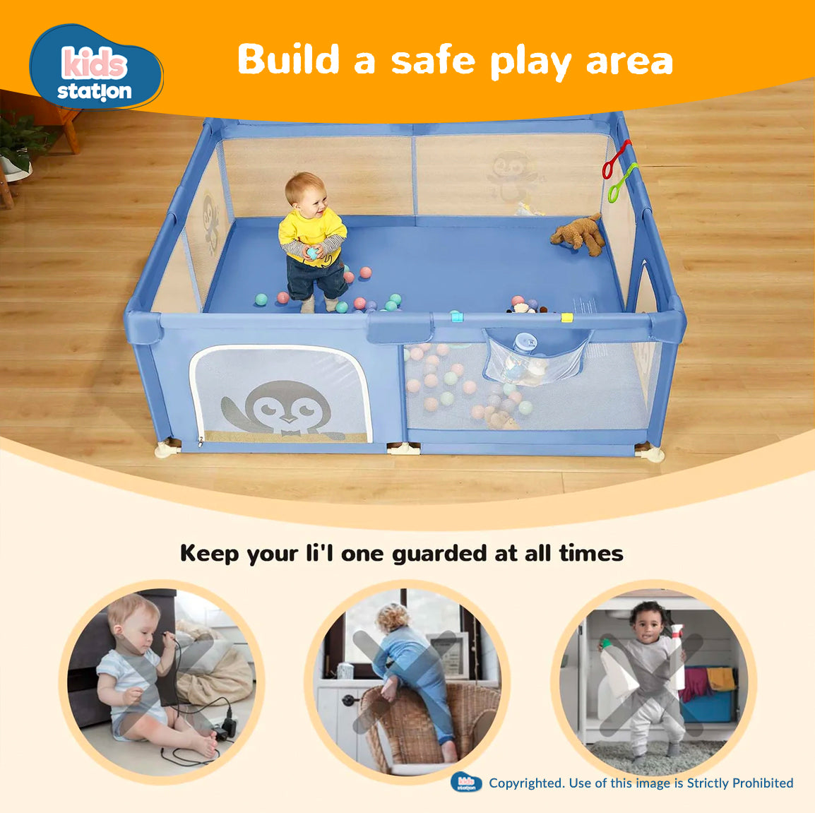 Playpen for Indoor & Outdoor Use for Babies