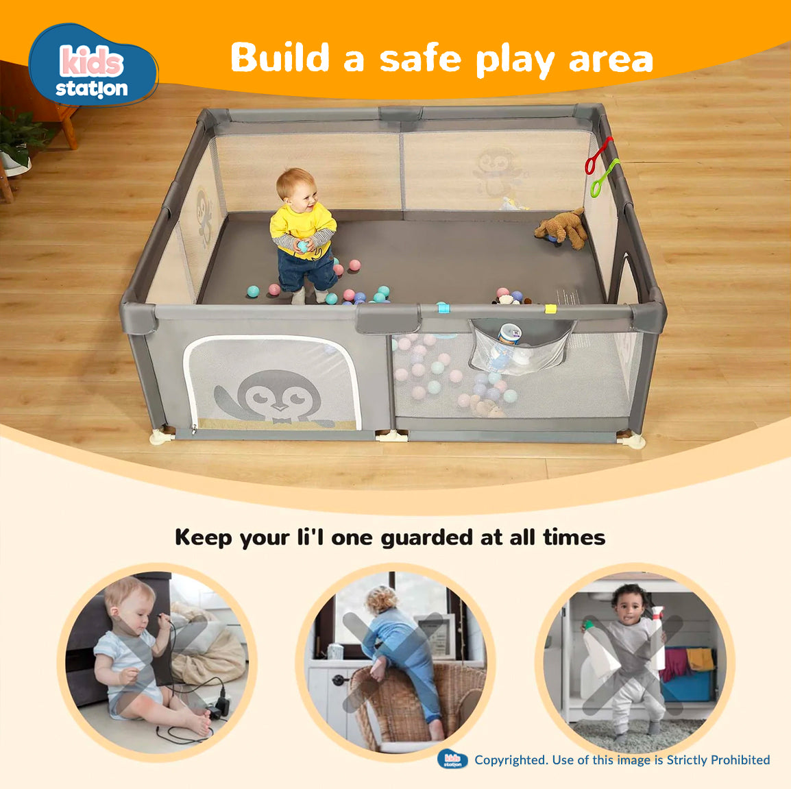 Playpen for Indoor & Outdoor Use for Babies