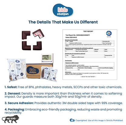 Kids Station L-Shape NBR Corner Guards for Baby Safety