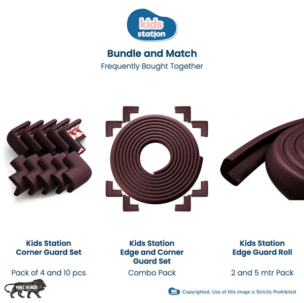 Kids Station™ Made In India L-Shape, 60gm/mtr, Brown, 5 Meters Edge Guard