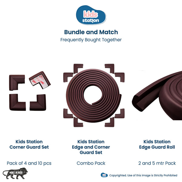 Kids Station™ Made In India L-Shape, 60gm/mtr, Brown, Pack of 4 Corner Guard