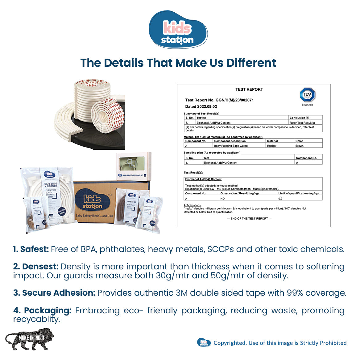 Non-Toxic W Shape Baby Safety Edge Protector for Furniture