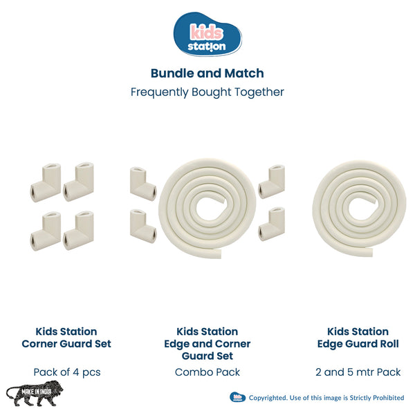 Kids Station™ Made in India U-Shape, Off-White, 2mt+4pcs Combo Pack