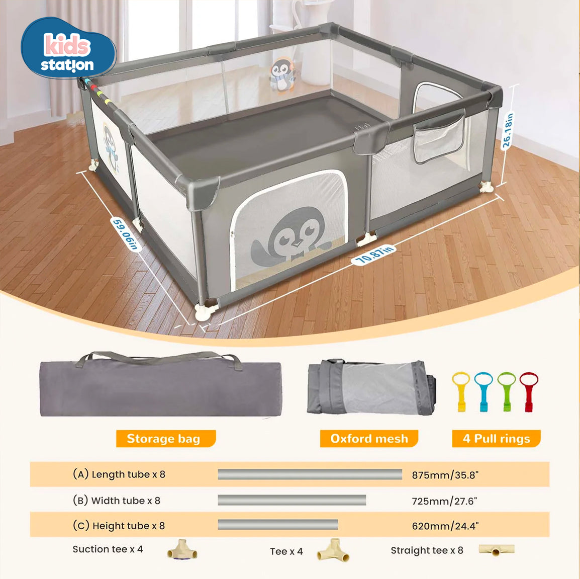 Playpen for Indoor & Outdoor Use for Babies