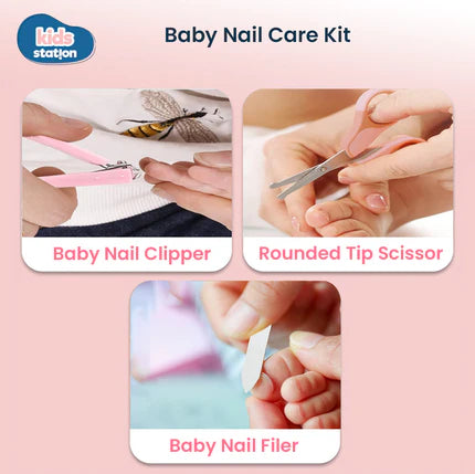 Kids Station 7-in-1 Baby Grooming Kit – Nail, Hair & Oral Care Essentials for Newborns
