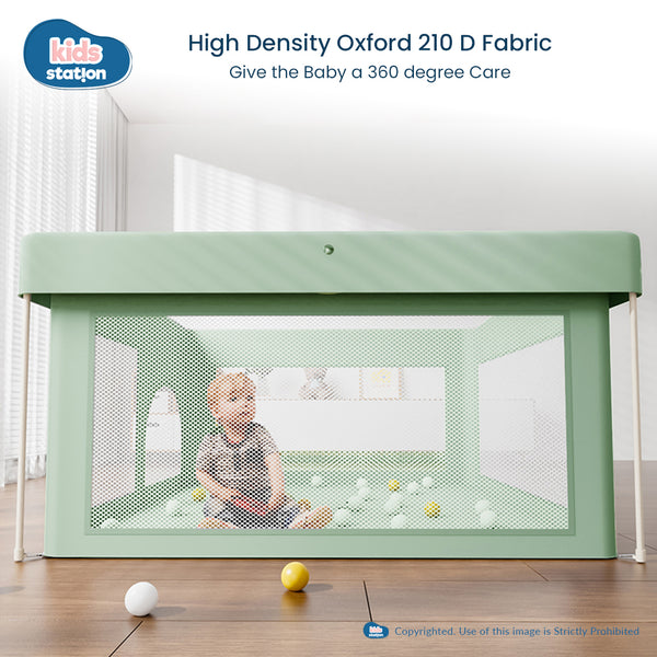 Kids Station 150 x 150 cm Green Foldable Baby Playpen Playard