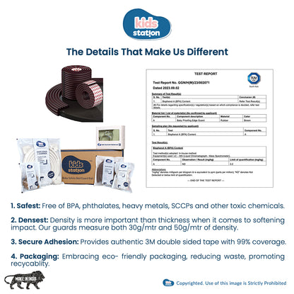 Non-Toxic W Shape Baby Safety Edge Protector for Furniture