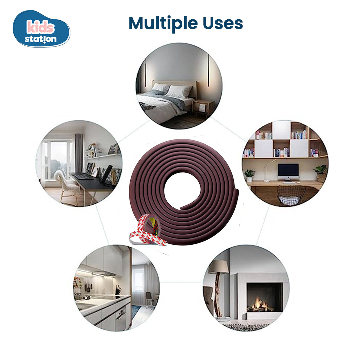 Dense Foam Edge Guard – L-Shape Cushion Strip for Baby Safety