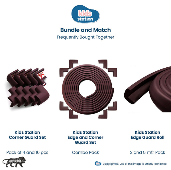 Kids Station™ Made In India L-Shape, 60gm/mtr, Brown, Pack of 10 Corner Guard