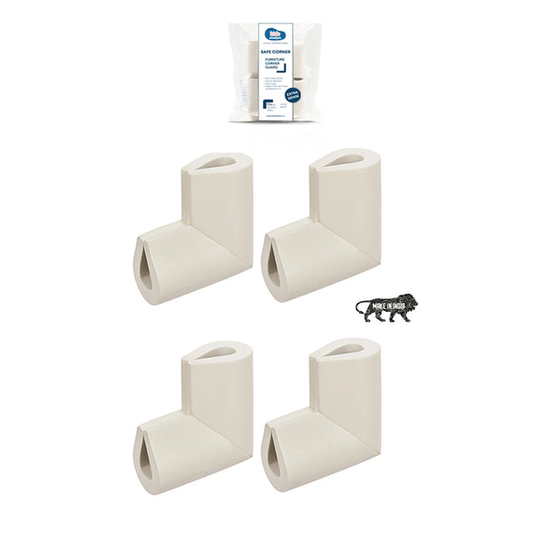 Kids Station™ Made In India U- Shape, Off- White, Pack of 4 Corner Protector