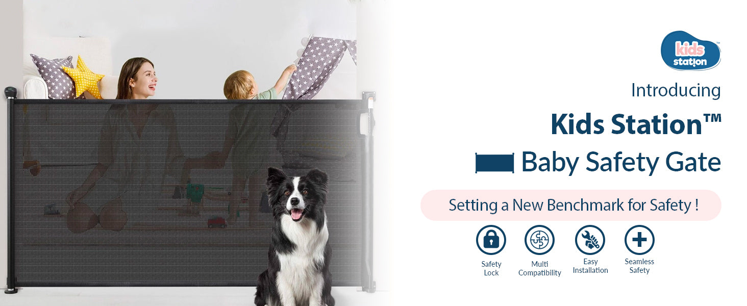 Retractable Safety Gate with Fun Stickers