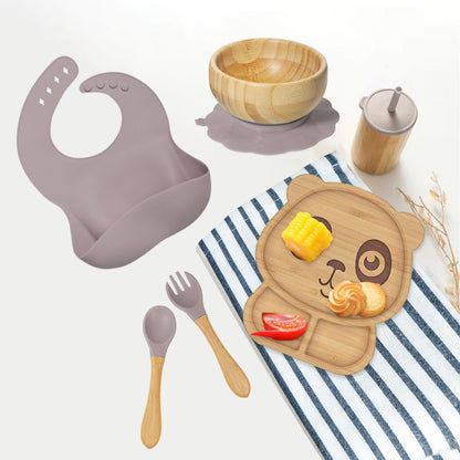 Kids Station Panda Wooden Feeding Set for Babies
