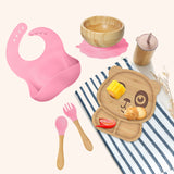 Panda Mealtime Magic – 6-Piece Bamboo Baby Feeding Set