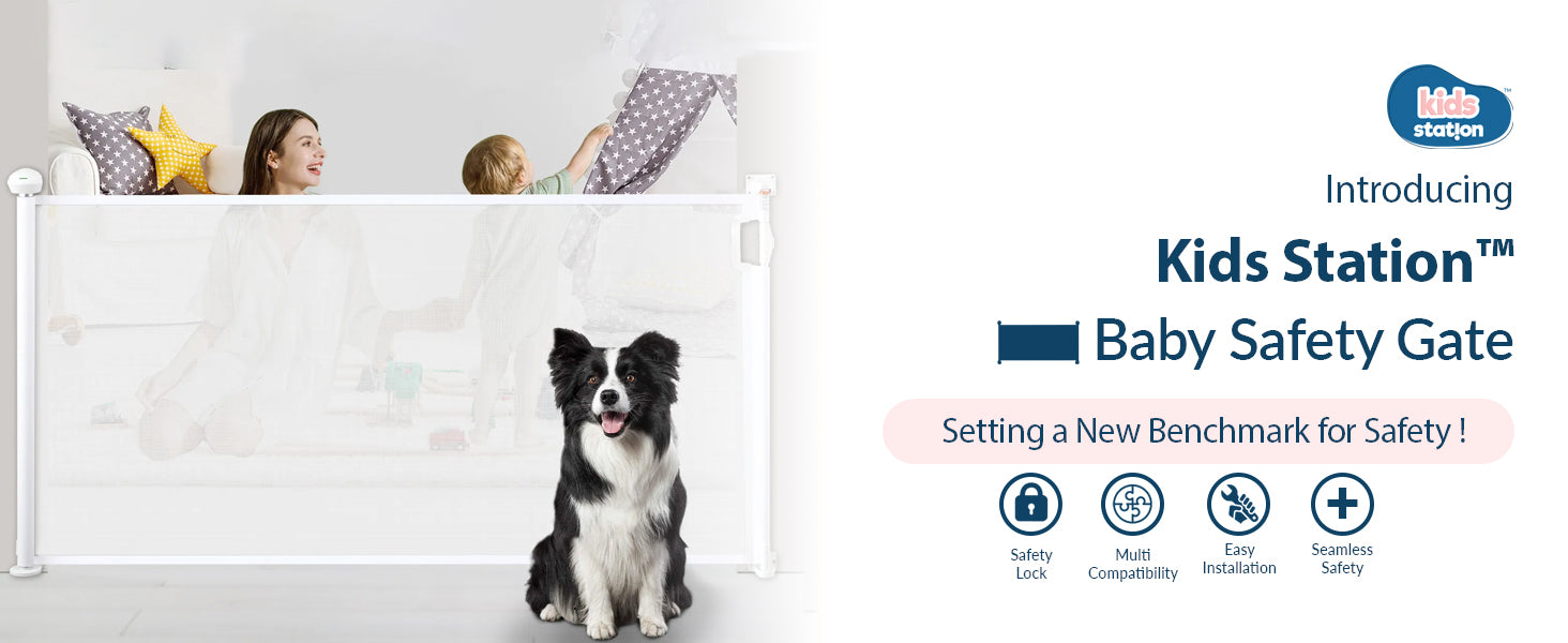 Retractable Safety Gate with Fun Stickers