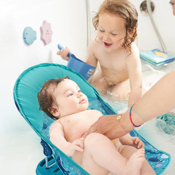 Kids Station Printed Baby Bather – Soft, Foldable & Supportive Bath Seat for New-borns