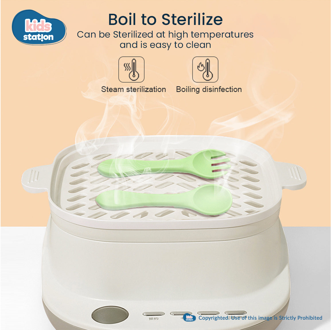 Silicone Spork & Spoon Set – Safe Feeding for Babies