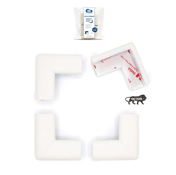 Kids Station™ Made In India L-Shape, 40gm/mtr, Off-White, Pack of 4 Corner Guard