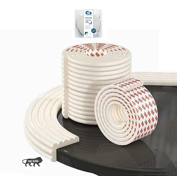 Kids Station Dense Foam Edge Guard for Baby Safety – W-Shape Cushion Protector for Furniture Edges