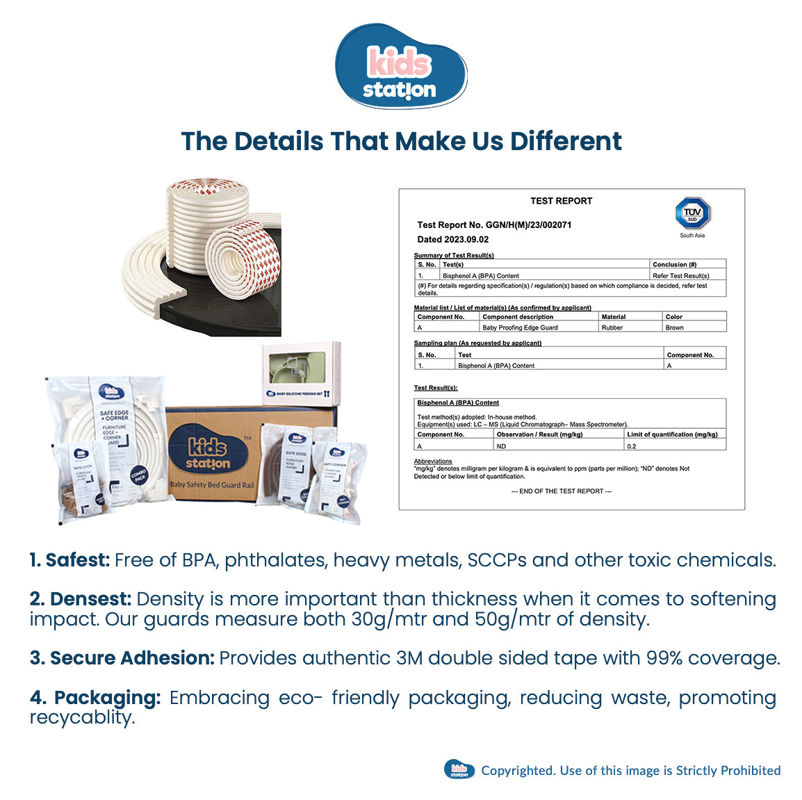 Non-Toxic W Shape Baby Safety Edge Protector for Furniture