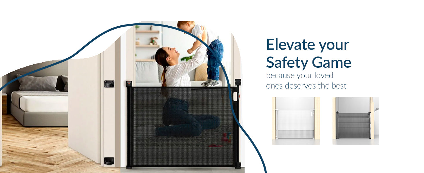 Retractable Safety Gate with Fun Stickers