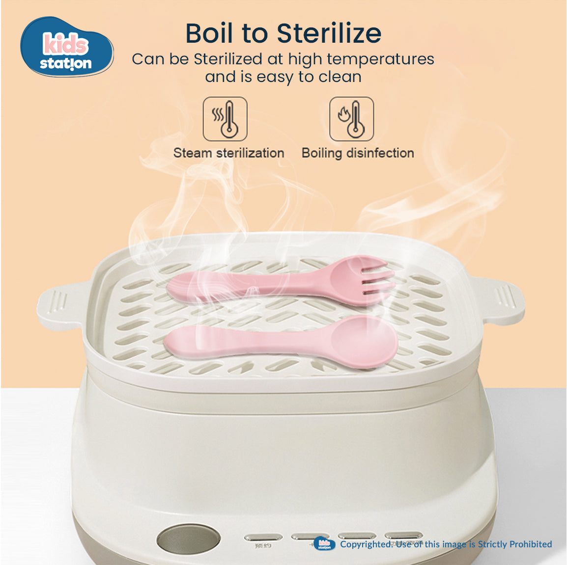 Silicone Spork & Spoon Set – Safe Feeding for Babies