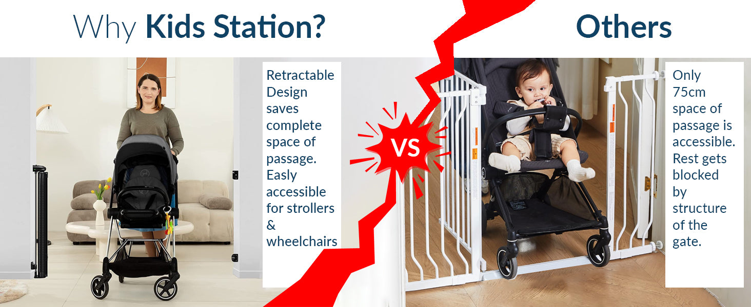 Retractable Safety Gate with Fun Stickers