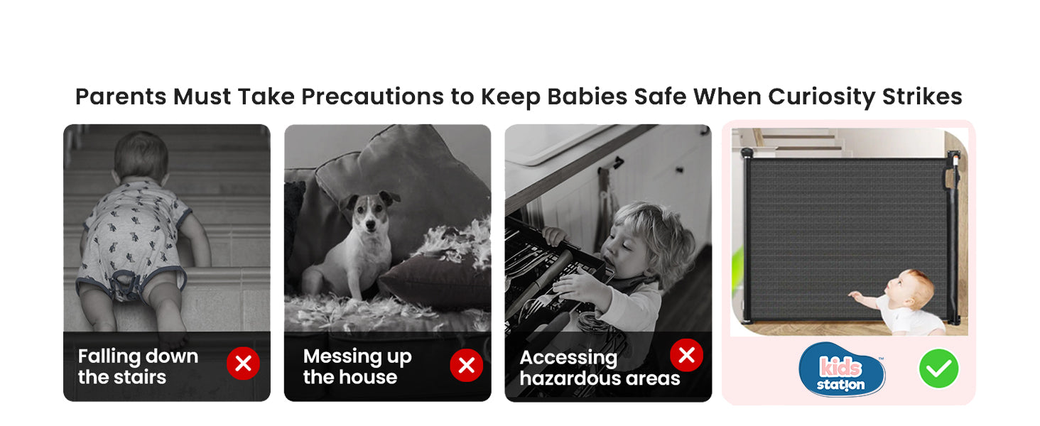 Retractable Safety Gate with Fun Stickers