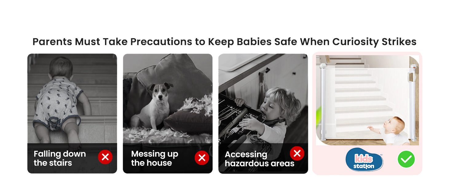 Retractable Safety Gate with Fun Stickers