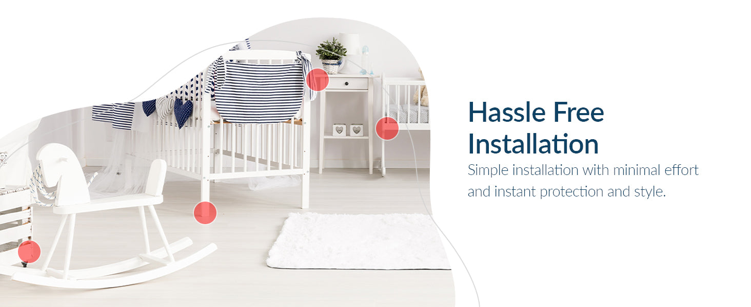 U-Shape Edge Guard Combo – Foam Strip + Corner Protectors for Baby Safety