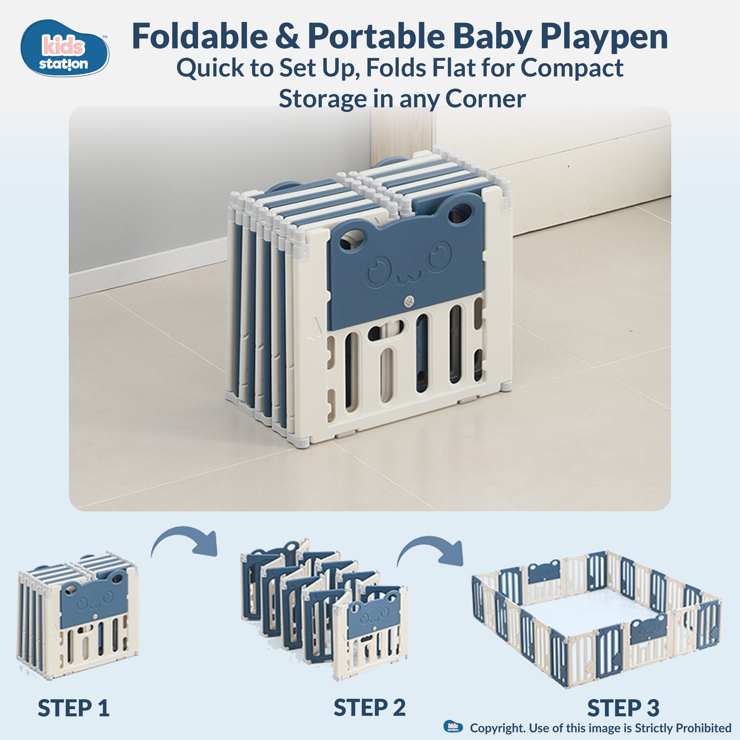 Little Bear Playard with Balls & Play Mat