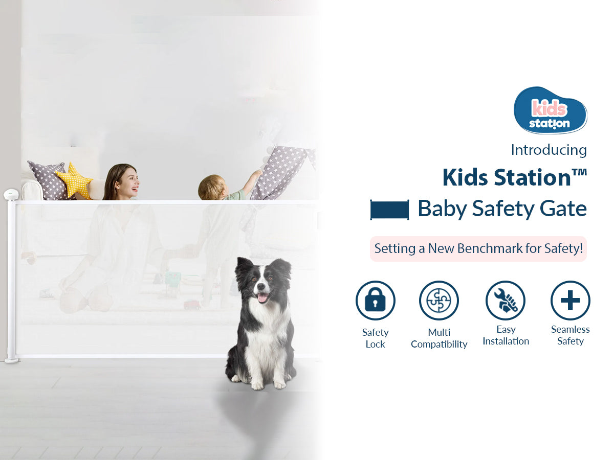 Retractable Safety Gate with Fun Stickers