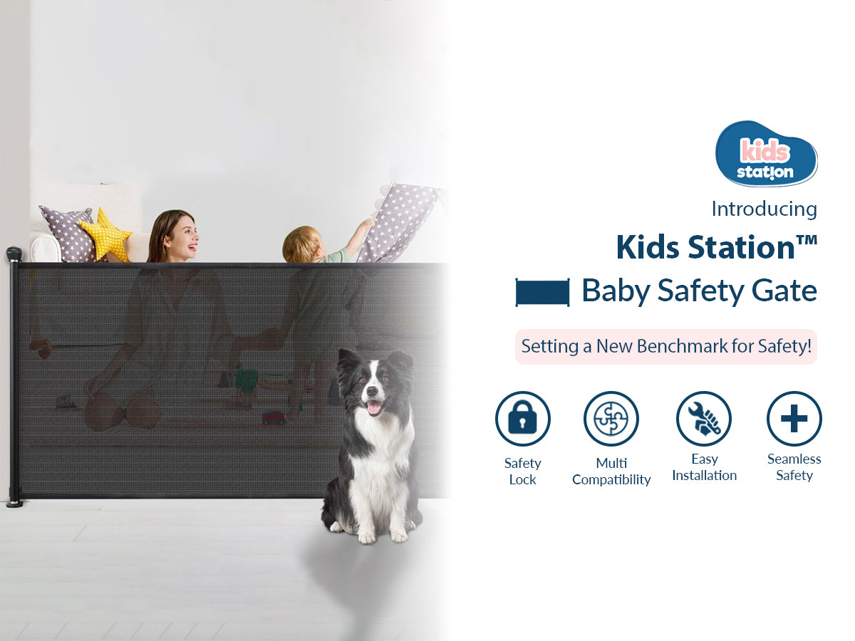 Retractable Safety Gate with Fun Stickers