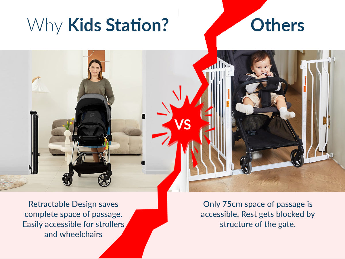 Retractable Safety Gate with Fun Stickers