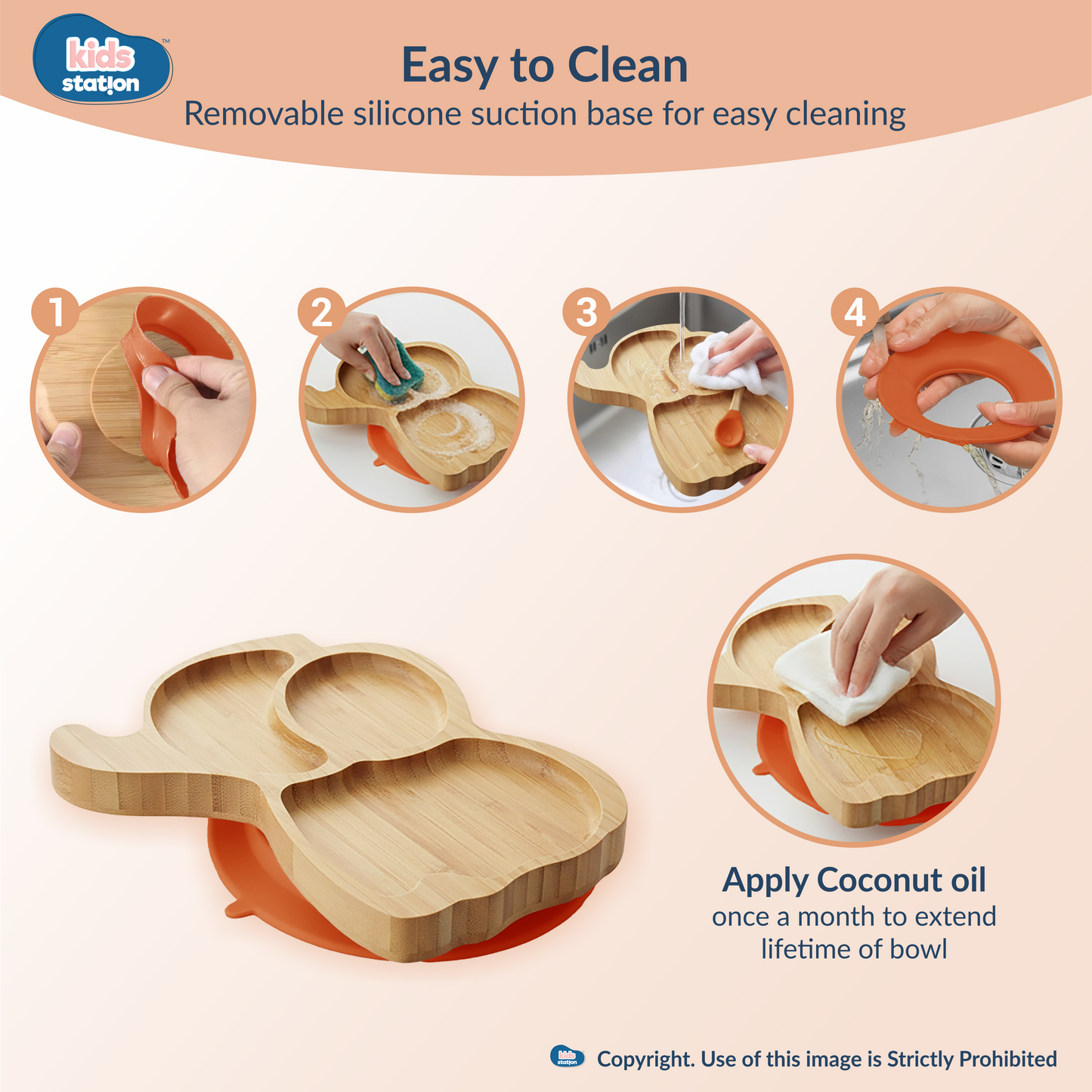 Elephant Eco Friendly Baby Bamboo Feeding Set