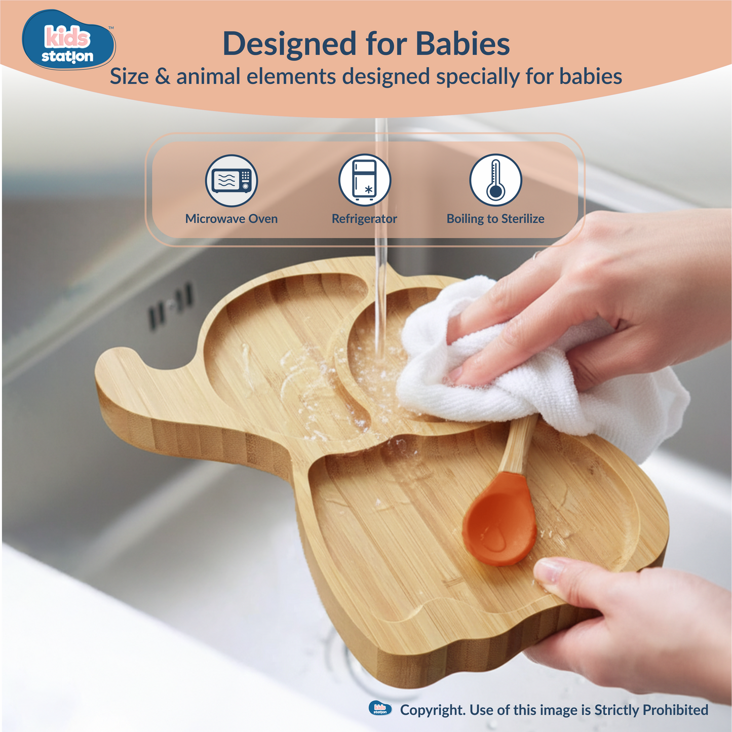 Elephant Eco Friendly Baby Bamboo Feeding Set