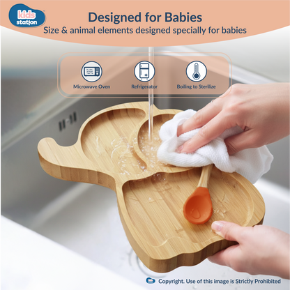 Elephant Eco Friendly Baby Bamboo Feeding Set