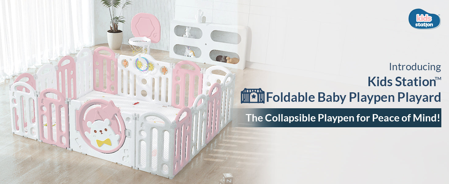 Bear Indoor and Outdoor Activity Play Yard